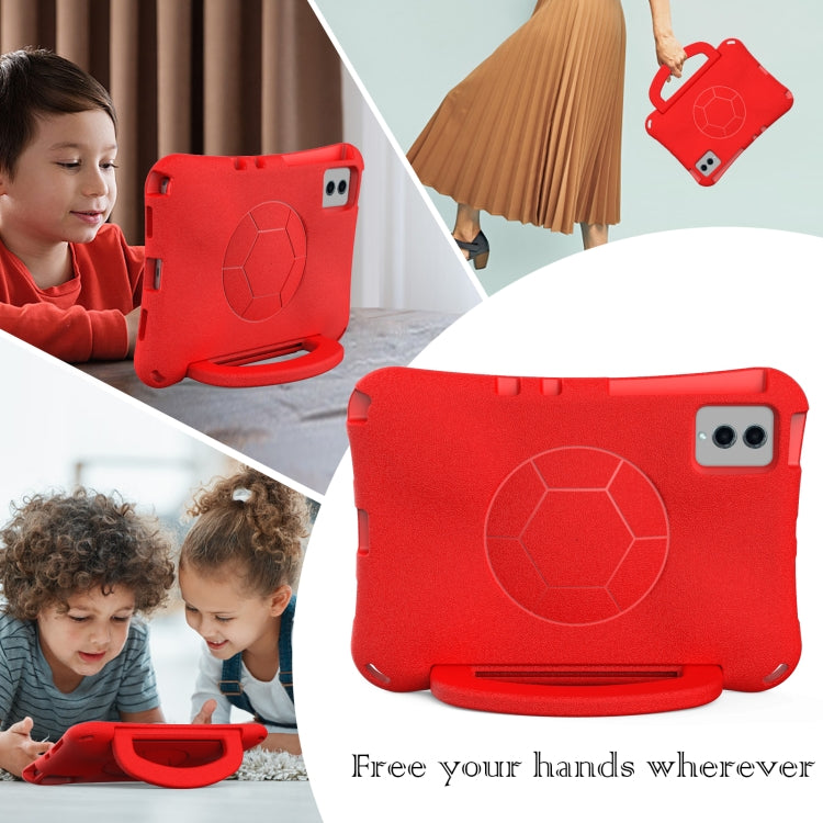 For Lenovo Tab M11 / Xiaoxin Pad 11 2024 Handle Football Shaped EVA Shockproof Tablet Case(Red) - Lenovo by PMC Jewellery | Online Shopping South Africa | PMC Jewellery | Buy Now Pay Later Mobicred