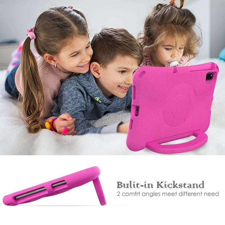 For Lenovo Tab K10 TB-X6C6F 10.3 Handle Football Shaped EVA Shockproof Tablet Case(RoseRed) - Lenovo by PMC TechLife | Online Shopping South Africa | PMC TechLife | Buy Now Pay Later Mobicred