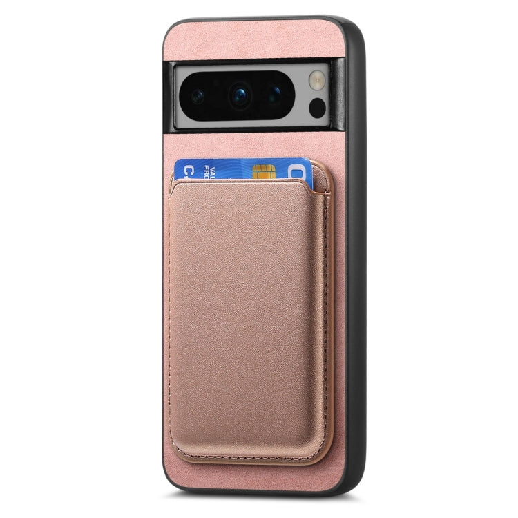 For Google Pixel 9 Pro Retro Magsafe Card Bag PU Back Cover Phone Case(Pink) - free shipping - PMC TechLife - Order now!