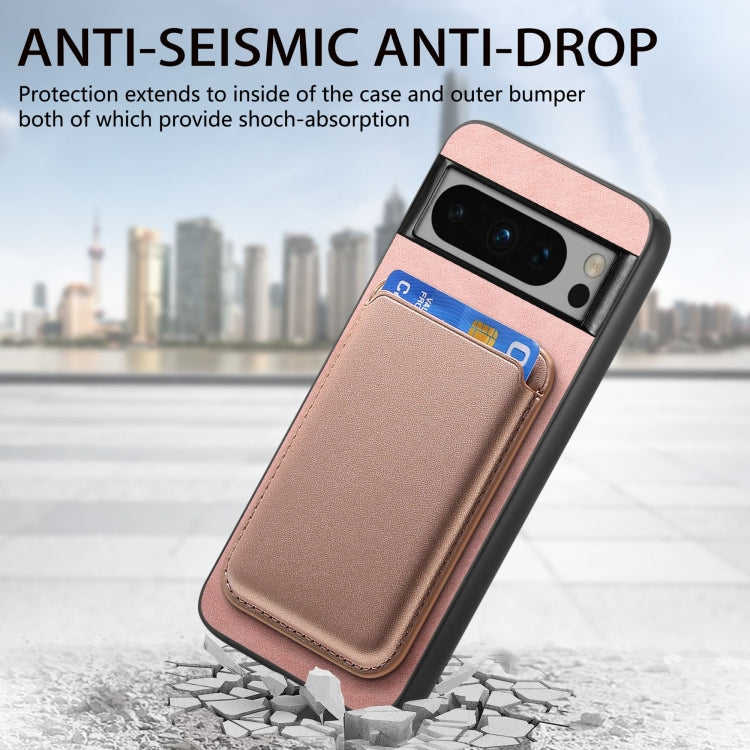 For Google Pixel 9 Pro Retro Magsafe Card Bag PU Back Cover Phone Case(Pink) - free shipping - PMC TechLife - Order now!