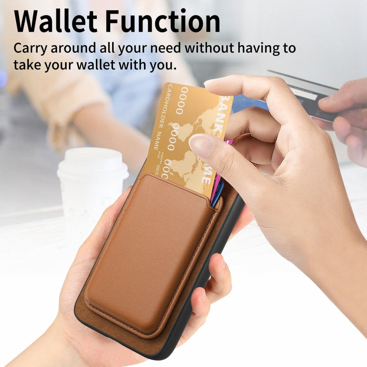 For Google Pixel 9 Pro Retro Magsafe Card Bag PU Back Cover Phone Case(Brown) - Google Cases by PMC TechLife | Online Shopping South Africa | PMC TechLife | Buy Now Pay Later Mobicred