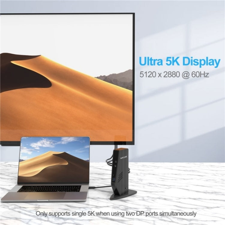 WAVLINK UG69PD5 USB-C HD 60Hz Monitor Adapter Dual 4K Display Docking Station, Plug:US Plug - free shipping - PMC TechLife - Order now!
