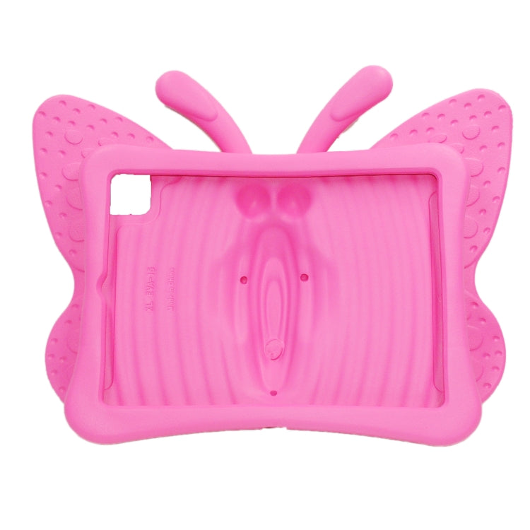 For iPad Air 11 2025 / 2024 Butterfly Bracket Kids EVA Shockproof Tablet Case(RoseRed) - iPad Air 11 2025 / 2024 Cases by PMC TechLife | Online Shopping South Africa | PMC TechLife | Buy Now Pay Later Mobicred