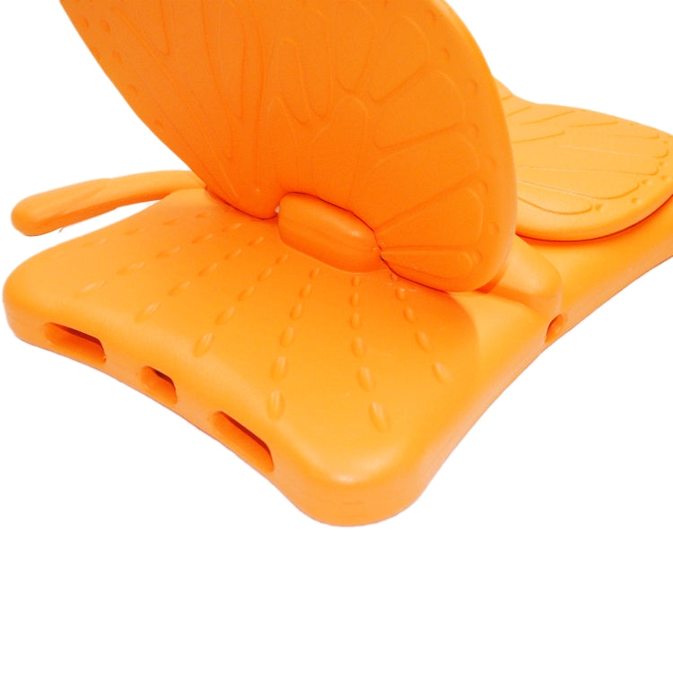 For iPad Air 11 2024 Butterfly Bracket Kids EVA Shockproof Tablet Case(Orange) - iPad Air 11 2024 Cases by PMC TechLife | Online Shopping South Africa | PMC TechLife | Buy Now Pay Later Mobicred