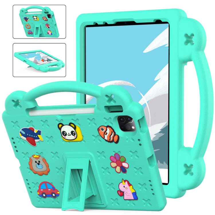 For iPad Air 11 2025 / 2024 Handle Kickstand Children EVA Shockproof Tablet Case(Mint Green) - iPad Air 11 2025 / 2024 Cases by PMC Jewellery | Online Shopping South Africa | PMC Jewellery | Buy Now Pay Later Mobicred