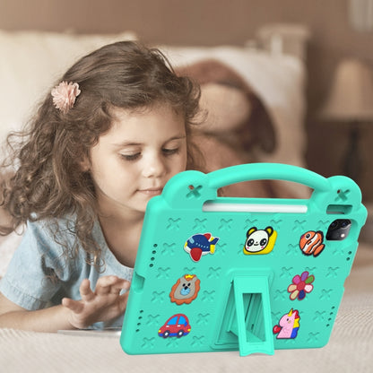 For iPad Air 11 2025 / 2024 Handle Kickstand Children EVA Shockproof Tablet Case(Mint Green) - iPad Air 11 2025 / 2024 Cases by PMC Jewellery | Online Shopping South Africa | PMC Jewellery | Buy Now Pay Later Mobicred