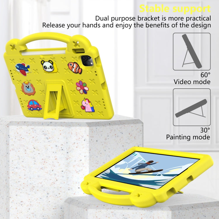 For  iPad Pro 11 2024 Handle Kickstand Children EVA Shockproof Tablet Case(Yellow) - iPad Pro 11 2024 Cases by PMC TechLife | Online Shopping South Africa | PMC TechLife | Buy Now Pay Later Mobicred
