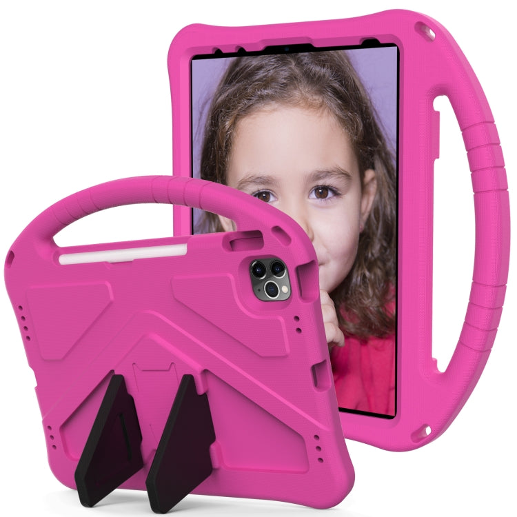 For iPad Air 11 2024 EVA Shockproof Tablet Case with Holder(RoseRed) - iPad Air 11 2024 Cases by PMC Jewellery | Online Shopping South Africa | PMC Jewellery | Buy Now Pay Later Mobicred