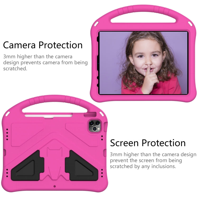 For iPad Air 11 2024 EVA Shockproof Tablet Case with Holder(RoseRed) - iPad Air 11 2024 Cases by PMC Jewellery | Online Shopping South Africa | PMC Jewellery | Buy Now Pay Later Mobicred