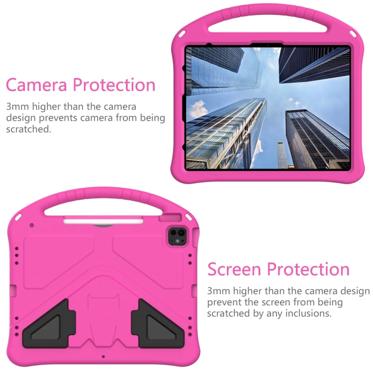 For iPad Air 13 2024 EVA Shockproof Tablet Case with Holder(RoseRed) - iPad Air 13 2024 Cases by PMC TechLife | Online Shopping South Africa | PMC TechLife | Buy Now Pay Later Mobicred