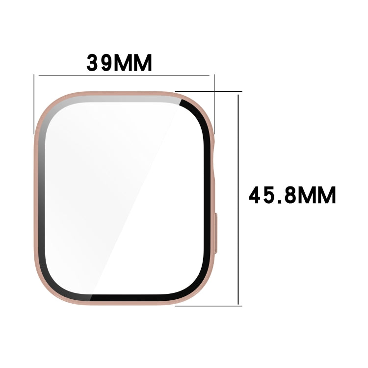 For Huawei Watch Fit 3 PC + Tempered Film Integrated Watch Protective Case(Ivory White) - Watch Cases by PMC TechLife | Online Shopping South Africa | PMC TechLife | Buy Now Pay Later Mobicred