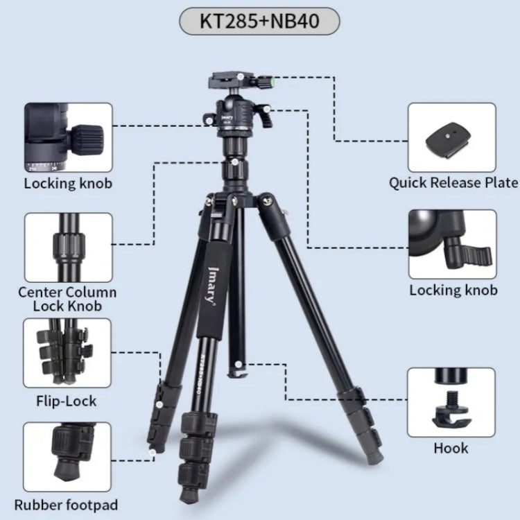 JMARY KT285+NB40 Live Streaming Photography Monopod Tripod Detachable Camera Stand - free shipping - PMC TechLife - Order now!
