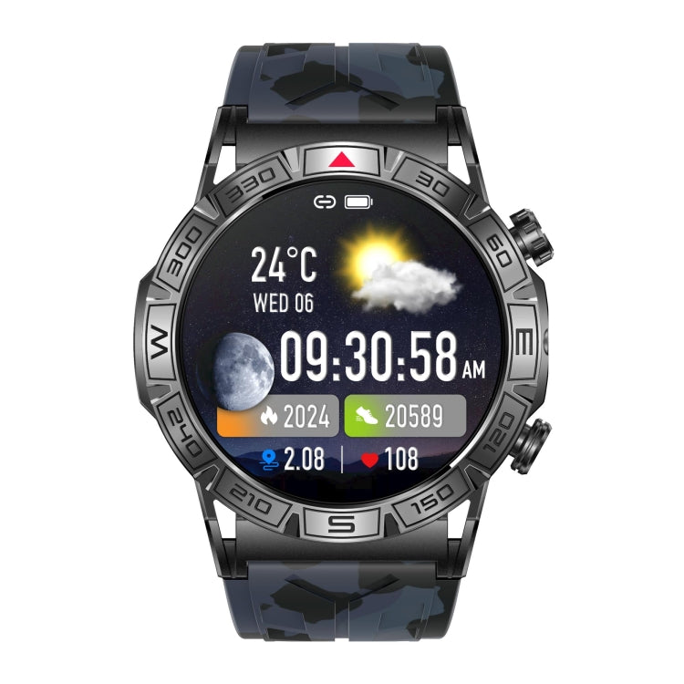 KC80 1.43 inch Color Screen Smart Watch, Support AI Voice Assistant / Bluetooth Call(Camouflage Black) - Smart Watches by PMC TechLife | Online Shopping South Africa | PMC TechLife | Buy Now Pay Later Mobicred