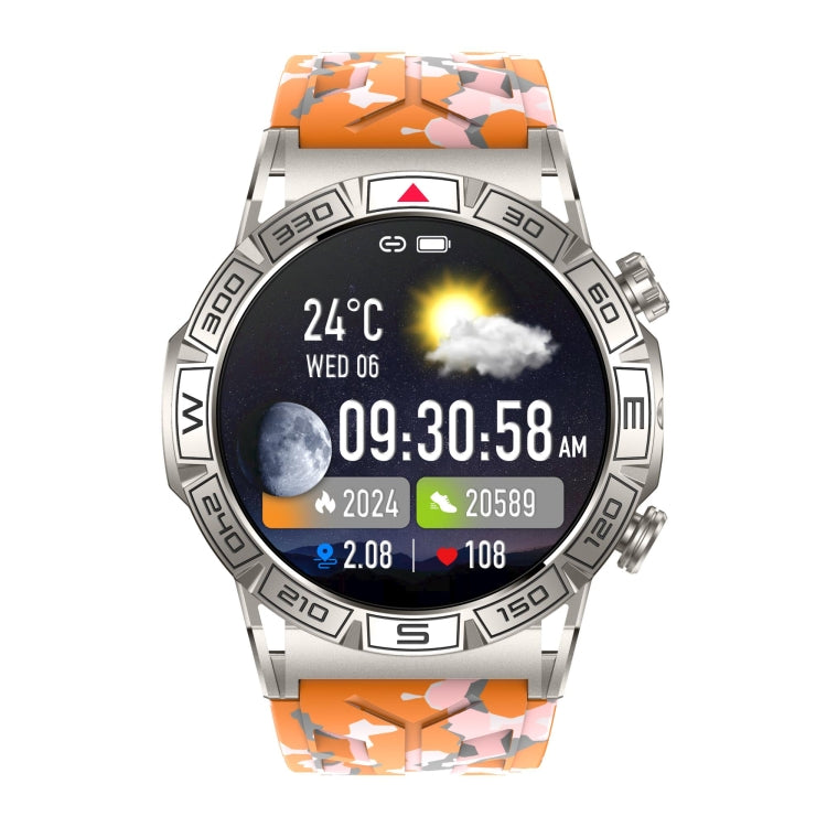 KC80 1.43 inch Color Screen Smart Watch, Support AI Voice Assistant / Bluetooth Call(Camouflage Orange) - Smart Watches by PMC TechLife | Online Shopping South Africa | PMC TechLife | Buy Now Pay Later Mobicred