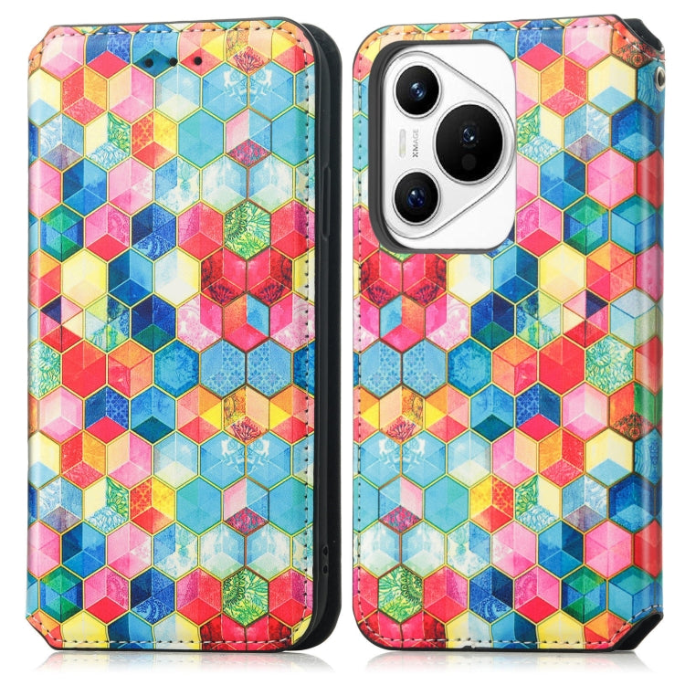 For Huawei Pura 70 CaseNeo Colorful Magnetic Leather Phone Case(Magic Space) - Huawei Cases by PMC Jewellery | Online Shopping South Africa | PMC Jewellery | Buy Now Pay Later Mobicred