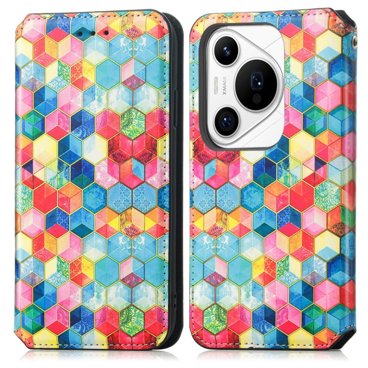 For Huawei Pura 70 Pro+ CaseNeo Colorful Magnetic Leather Phone Case(Magic Space) - Huawei Cases by PMC Jewellery | Online Shopping South Africa | PMC Jewellery | Buy Now Pay Later Mobicred