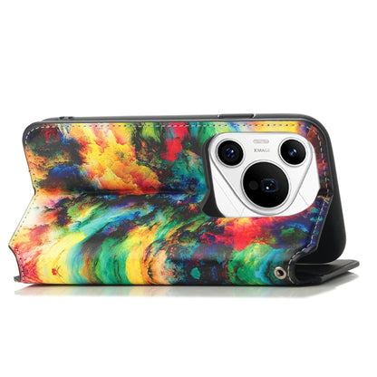 For Huawei Pura 70 Ultra CaseNeo Colorful Magnetic Leather Phone Case(Colorful Cloud) - Huawei Cases by PMC Jewellery | Online Shopping South Africa | PMC Jewellery | Buy Now Pay Later Mobicred