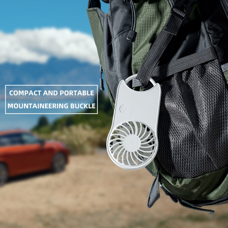 F12 3 Wind Speed Outdoor Summer Cooling Fan Hanging Buckle Mini Handheld Fan(Black) - Electric Fans by PMC TechLife | Online Shopping South Africa | PMC TechLife | Buy Now Pay Later Mobicred
