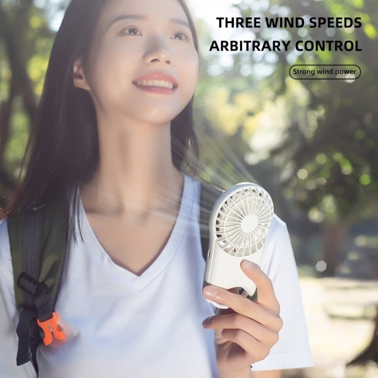 F12 3 Wind Speed Outdoor Summer Cooling Fan Hanging Buckle Mini Handheld Fan(Pink) - Electric Fans by PMC TechLife | Online Shopping South Africa | PMC TechLife | Buy Now Pay Later Mobicred