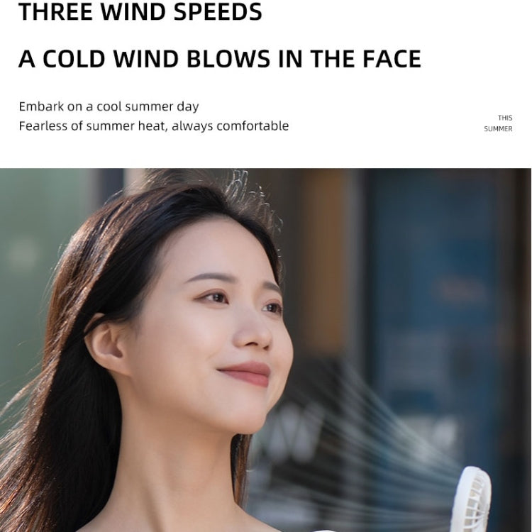 F12 3 Wind Speed Outdoor Summer Cooling Fan Hanging Buckle Mini Handheld Fan(Black) - Electric Fans by PMC TechLife | Online Shopping South Africa | PMC TechLife | Buy Now Pay Later Mobicred