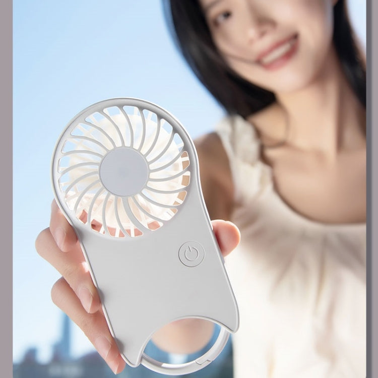 F12 3 Wind Speed Outdoor Summer Cooling Fan Hanging Buckle Mini Handheld Fan(White) - Electric Fans by PMC TechLife | Online Shopping South Africa | PMC TechLife | Buy Now Pay Later Mobicred
