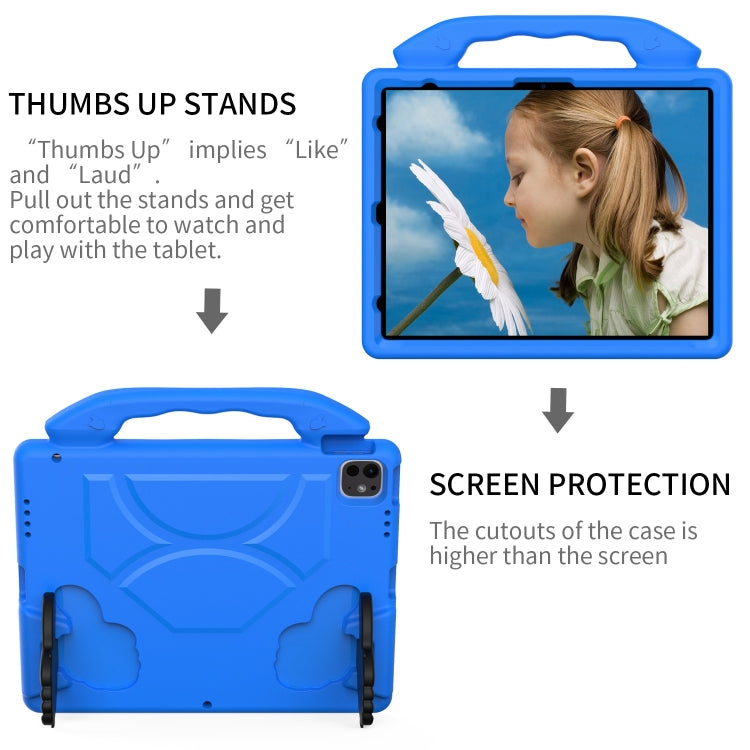 For iPad Pro 13 2024 Children EVA Shockproof Tablet Case with Thumb Bracket(Blue) - iPad Pro 13 2024 Cases by PMC TechLife | Online Shopping South Africa | PMC TechLife | Buy Now Pay Later Mobicred