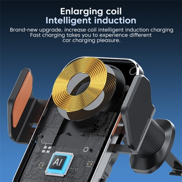 X15 Wireless Charger Mobile Phone Bracket Car Air Vent Cell Phone Mount Holder(Black) - Car Charger by PMC TechLife | Online Shopping South Africa | PMC TechLife | Buy Now Pay Later Mobicred