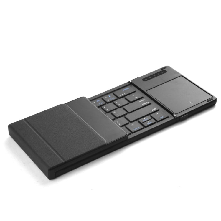 B077T With Touchpad Foldable PU Leather Wireless Bluetooth Keyboard - Wireless Keyboard by PMC Jewellery | Online Shopping South Africa | PMC Jewellery | Buy Now Pay Later Mobicred