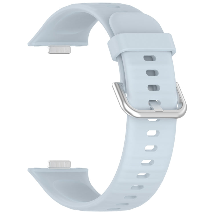 For Huawei Watch Fit3 Silicone Soft Watch Band + Clear Watch Protective Case Set(Light Blue) - free shipping - PMc TechLife - Order now!
