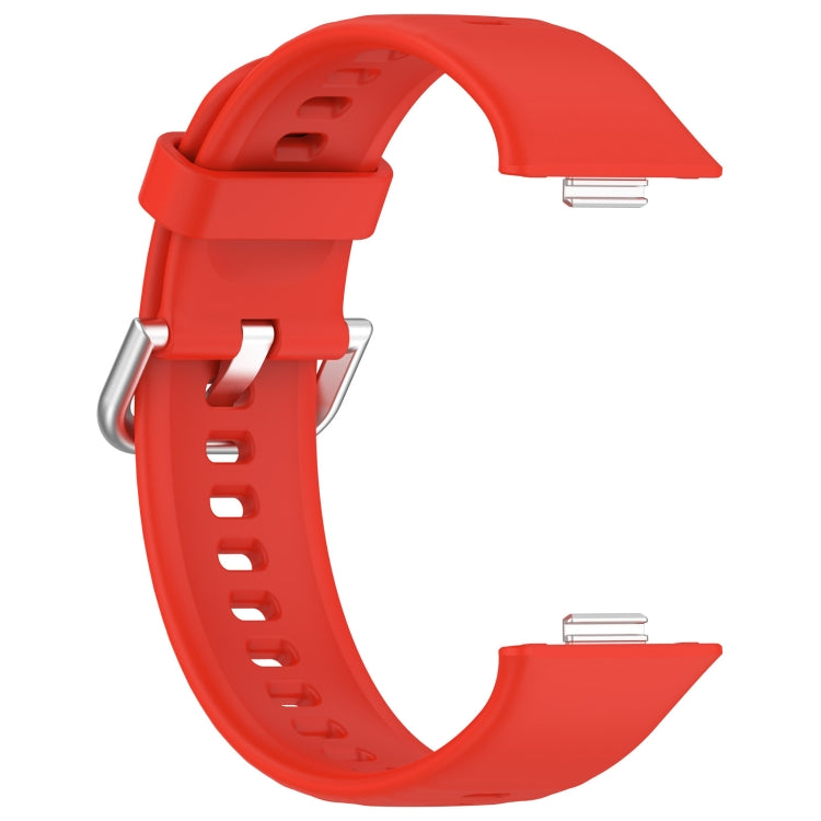 For Huawei Watch Fit3 Silicone Soft Watch Band + Clear Watch Protective Case Set(Red) - Watch Bands by PMc TechLife | Online Shopping South Africa | PMc TechLife | Buy Now Pay Later Mobicred