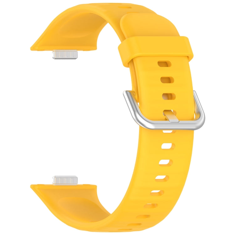 For Huawei Watch Fit3 Silicone Soft Watch Band + Clear Watch Protective Case Set(Yellow) - free shipping - PMc TechLife - Order now!