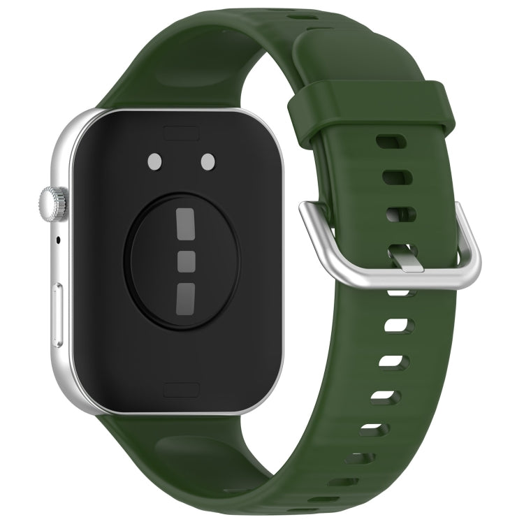 For Huawei Watch Fit3 Silicone Soft Watch Band + Clear Watch Protective Case Set(Army Green) - Watch Bands by PMc TechLife | Online Shopping South Africa | PMc TechLife | Buy Now Pay Later Mobicred