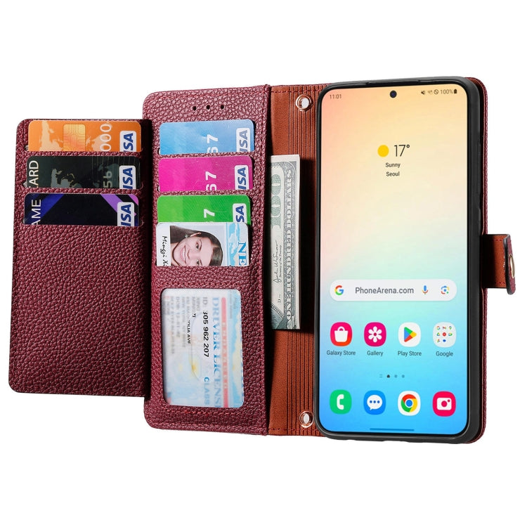 For Samsung Galaxy S25 5G Love Zipper Lanyard Leather Phone Case(Red) - Galaxy S25 5G Cases by PMC TechLife | Online Shopping South Africa | PMC TechLife | Buy Now Pay Later Mobicred