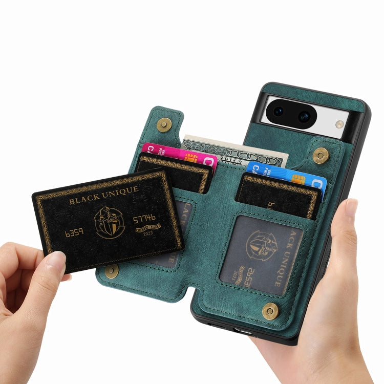 For Google Pixel 9 Pro XL Retro Leather Zipper Wallet Back Phone Case(Green) - free shipping - PMC TechLife - Order now!