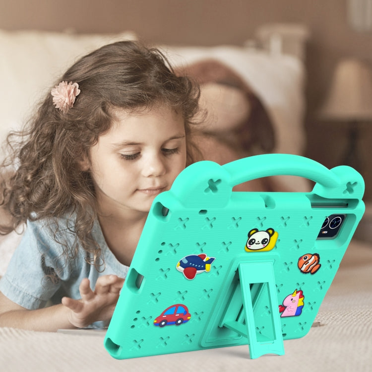 For Blackview Tab 80 10.1 2023 Handle Kickstand Children EVA Shockproof Tablet Case(Mint Green) - Others by PMC TechLife | Online Shopping South Africa | PMC TechLife | Buy Now Pay Later Mobicred