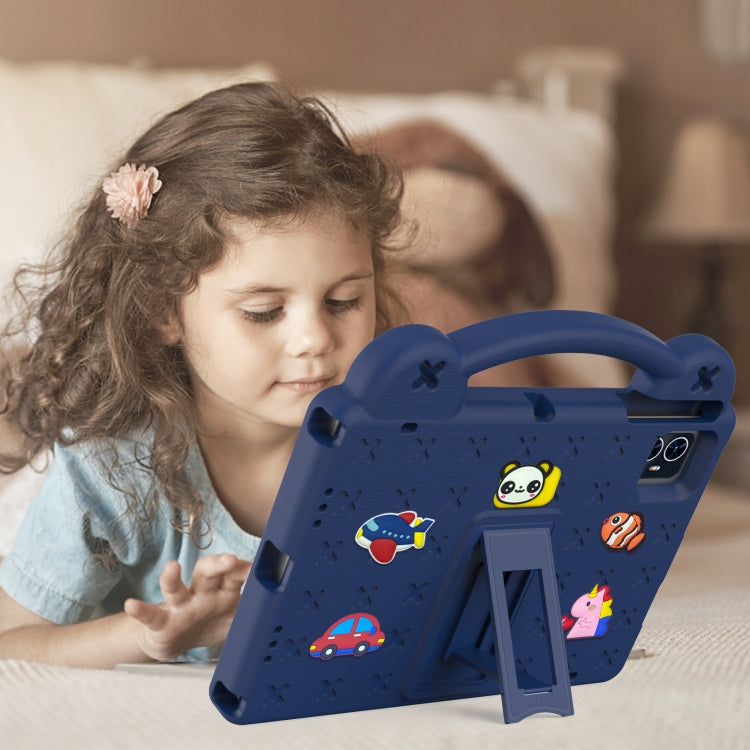 For Blackview Tab 80 10.1 2023 Handle Kickstand Children EVA Shockproof Tablet Case(Navy Blue) - Others by PMC TechLife | Online Shopping South Africa | PMC TechLife | Buy Now Pay Later Mobicred