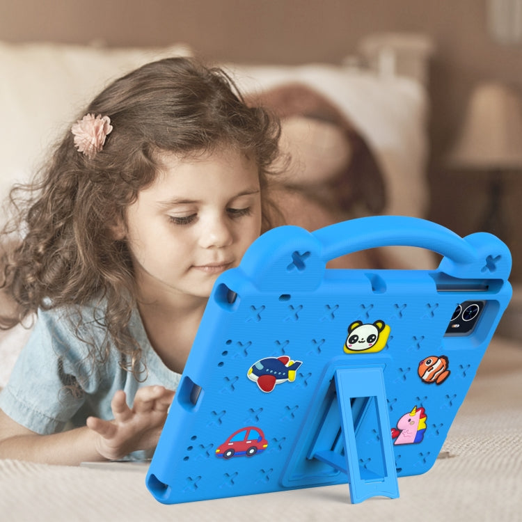 For Walmart ONN 10.1 Gen4 2024 Handle Kickstand Children EVA Shockproof Tablet Case(Sky Blue) - Others by PMC TechLife | Online Shopping South Africa | PMC TechLife | Buy Now Pay Later Mobicred