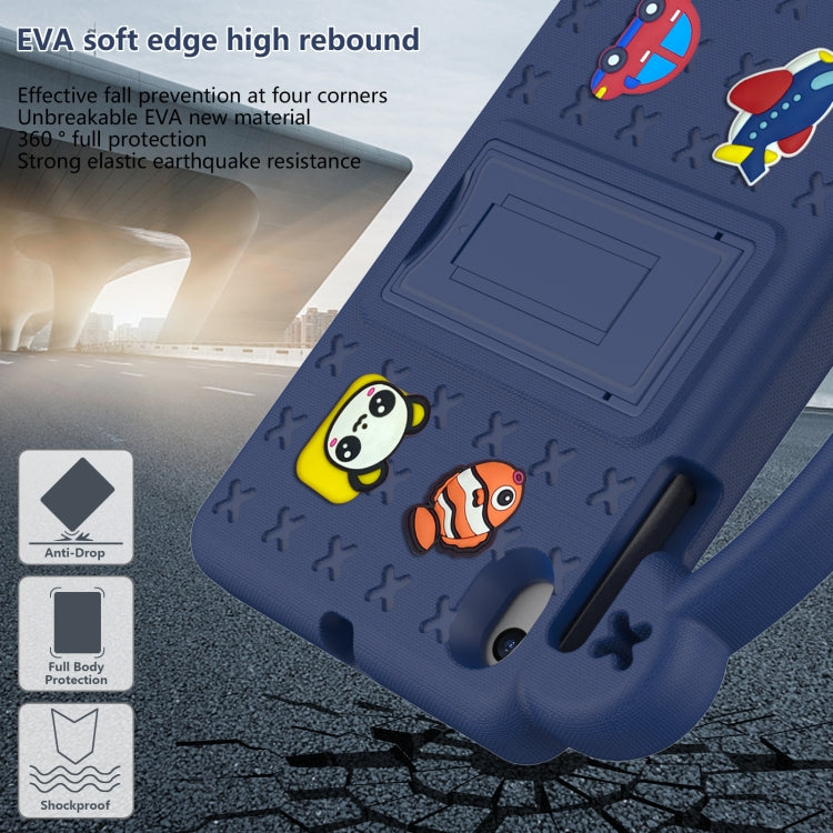 For Walmart Onn 7.0 Gen4 2024 Handle Kickstand Children EVA Shockproof Tablet Case(Navy Blue) - Others by PMC TechLife | Online Shopping South Africa | PMC TechLife | Buy Now Pay Later Mobicred