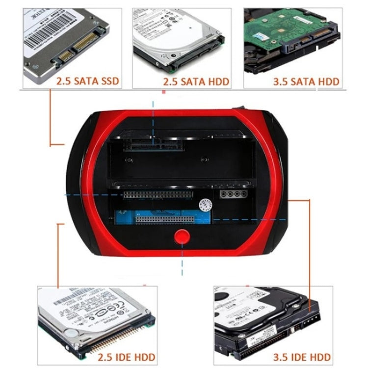 575D USB Hard Disk Holder Laptop Mobile Hard Disk Box 2.5 / 3.5inch SATA IDE HDD Base, Plug:EU Plug - free shipping - PMC Jewellery - Order now!