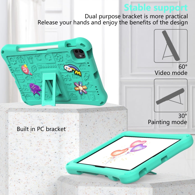 For iPad Air 11 2024 Hi Baby EVA Full Body Tablet Case with Strap(Mint Green) - iPad Air 11 2024 Cases by PMC Jewellery | Online Shopping South Africa | PMC Jewellery | Buy Now Pay Later Mobicred