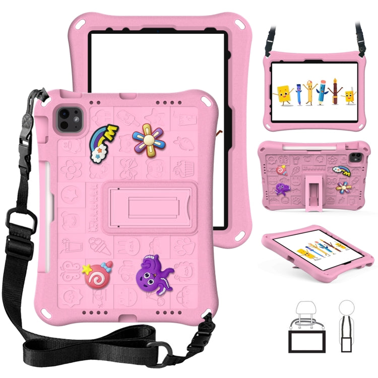 For iPad Pro 11 2024 Hi Baby EVA Full Body Tablet Case with Strap(Pink) - iPad Pro 11 2024 Cases by PMC TechLife | Online Shopping South Africa | PMC TechLife | Buy Now Pay Later Mobicred