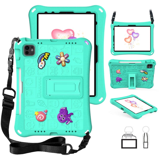 For iPad Pro 11 2024 Hi Baby EVA Full Body Tablet Case with Strap(Mint Green) - iPad Pro 11 2024 Cases by PMC Jewellery | Online Shopping South Africa | PMC Jewellery | Buy Now Pay Later Mobicred