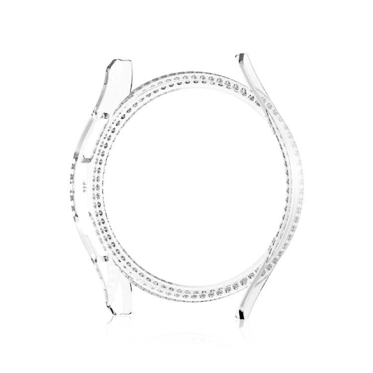 For Samsung Galaxy Watch 7 40mm Single Diamond Hollow PC Watch Protective Case(Transparent) - Watch Cases by PMC TechLife | Online Shopping South Africa | PMC TechLife | Buy Now Pay Later Mobicred
