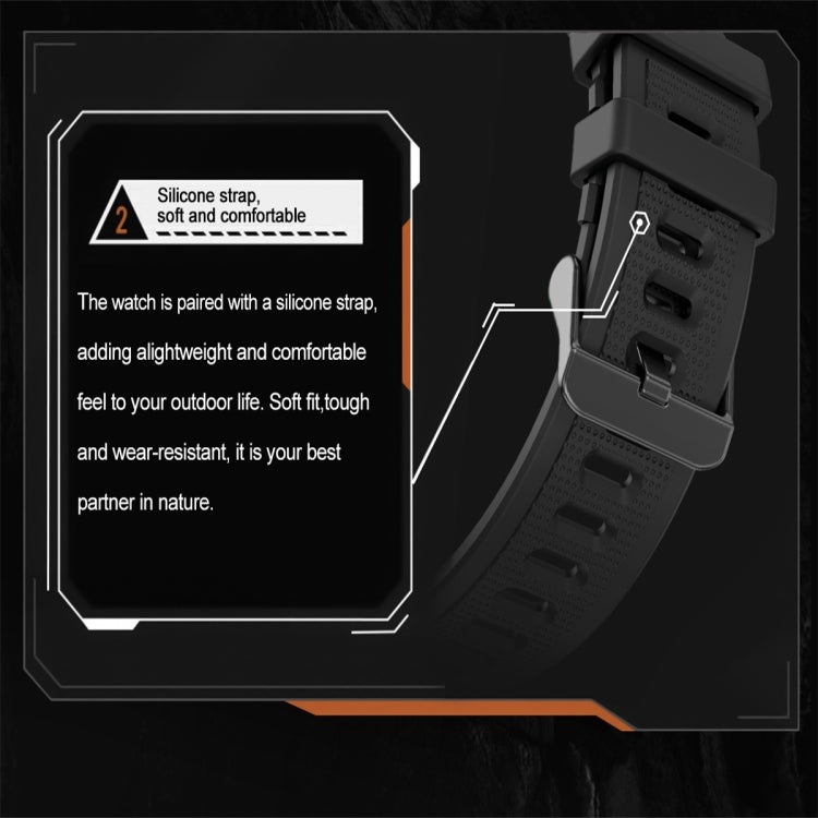 KC86 1.43 inch Color Screen Smart Watch, Support Bluetooth Call / Health Monitoring(Orange) - Smart Watches by PMC Jewellery | Online Shopping South Africa | PMC Jewellery | Buy Now Pay Later Mobicred