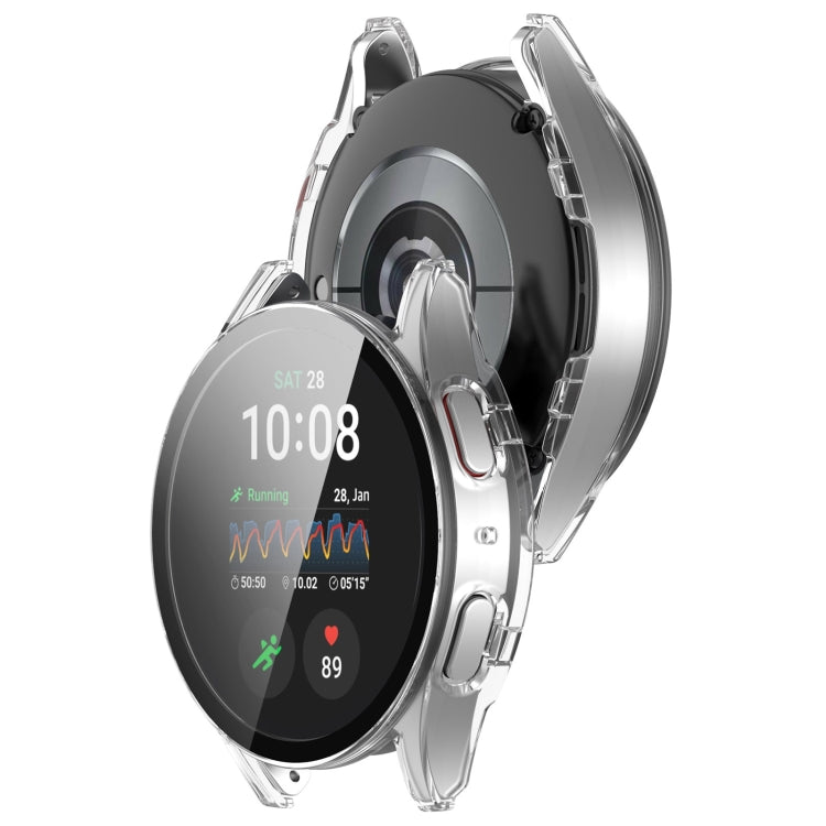 For Samsung Galaxy Watch 7 40mm PC+Tempered Film Integrated Waterproof Watch Protective Case(Transparent) - Watch Cases by PMC Jewellery | Online Shopping South Africa | PMC Jewellery | Buy Now Pay Later Mobicred