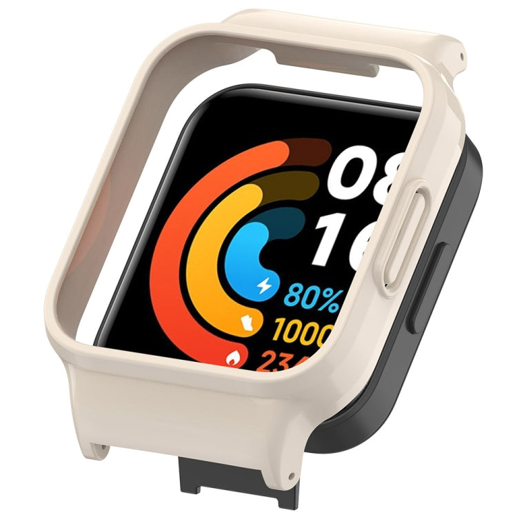 For Redmi Watch 3 Active Half Pack PC Watch Protective Case(Creamy White) - Watch Cases by PMC TechLife | Online Shopping South Africa | PMC TechLife | Buy Now Pay Later Mobicred