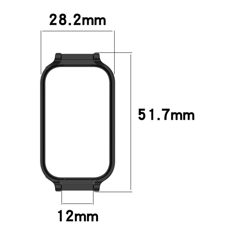 For Xiaomi Smart Band 8 Active Half Pack PC Watch Protective Case(Transparent White) - Watch Cases by PMC TechLife | Online Shopping South Africa | PMC TechLife | Buy Now Pay Later Mobicred