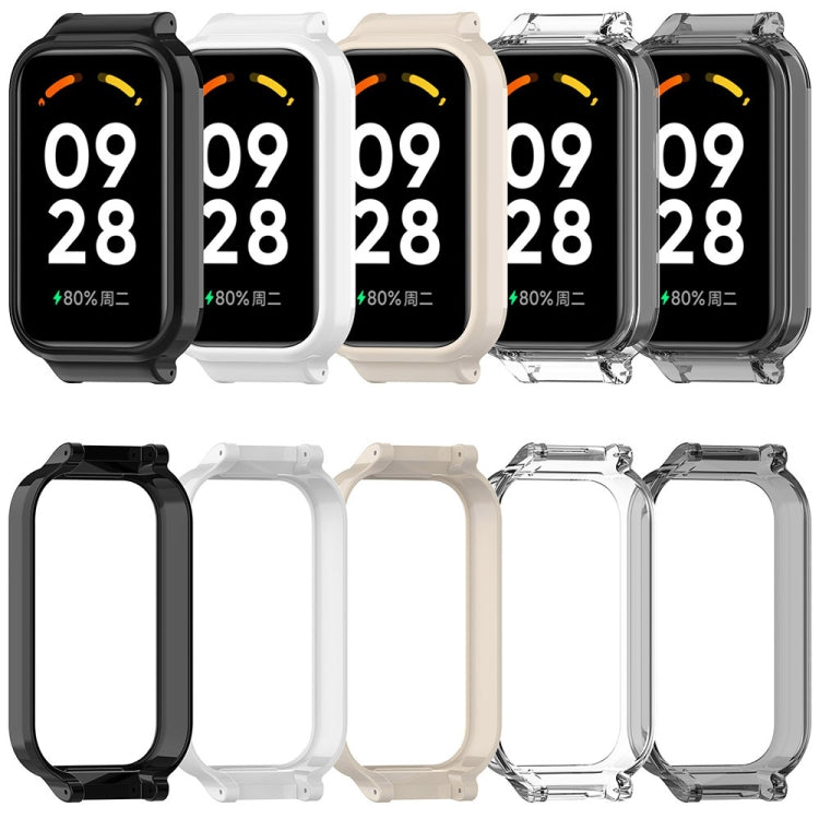 For Xiaomi Smart Band 8 Active Half Pack PC Watch Protective Case(White) - Watch Cases by PMC TechLife | Online Shopping South Africa | PMC TechLife | Buy Now Pay Later Mobicred