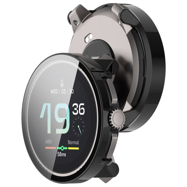 For Suunto Race PC + Tempered Glass Film Integrated Watch Protective Case(Black) - Watch Case by PMC TechLife | Online Shopping South Africa | PMC TechLife | Buy Now Pay Later Mobicred