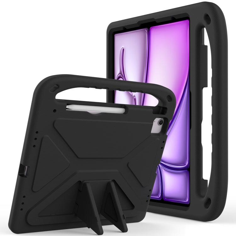For iPad Air 13 2024 Handle EVA Shockproof Tablet Case with Holder(Black) - iPad Air 13 2024 Cases by PMC TechLife | Online Shopping South Africa | PMC TechLife | Buy Now Pay Later Mobicred